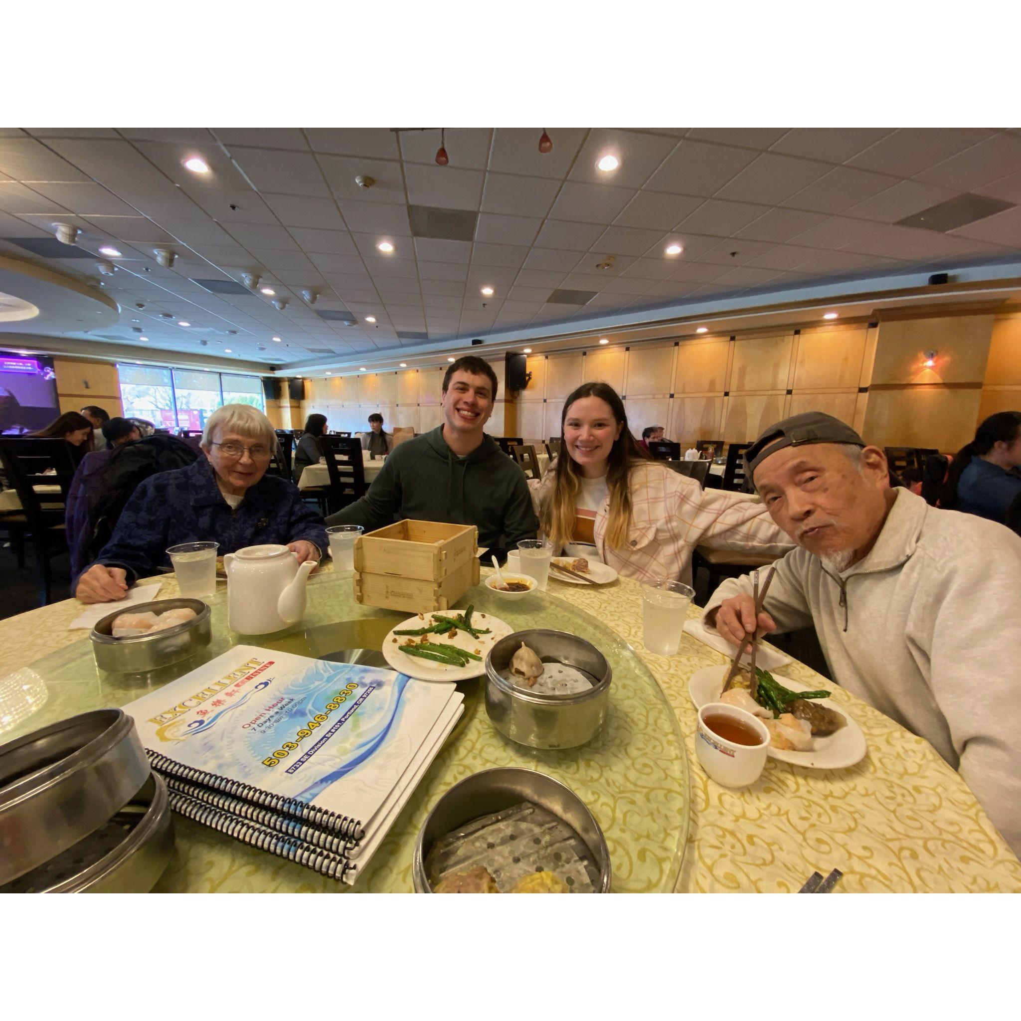 Dim sum with the grandparents