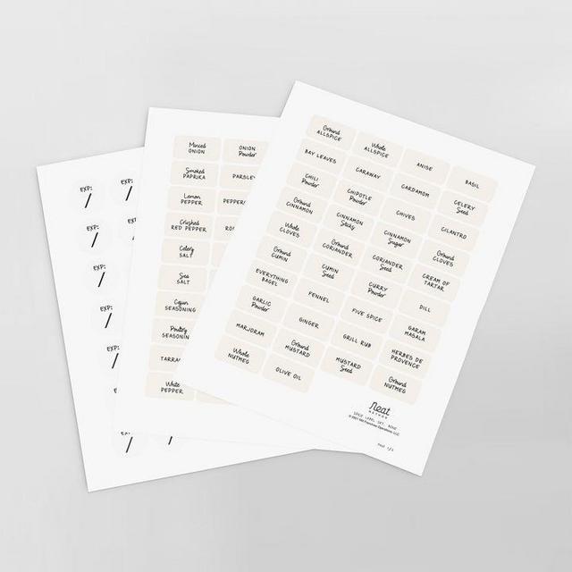 Spice Label Set-Bone Color