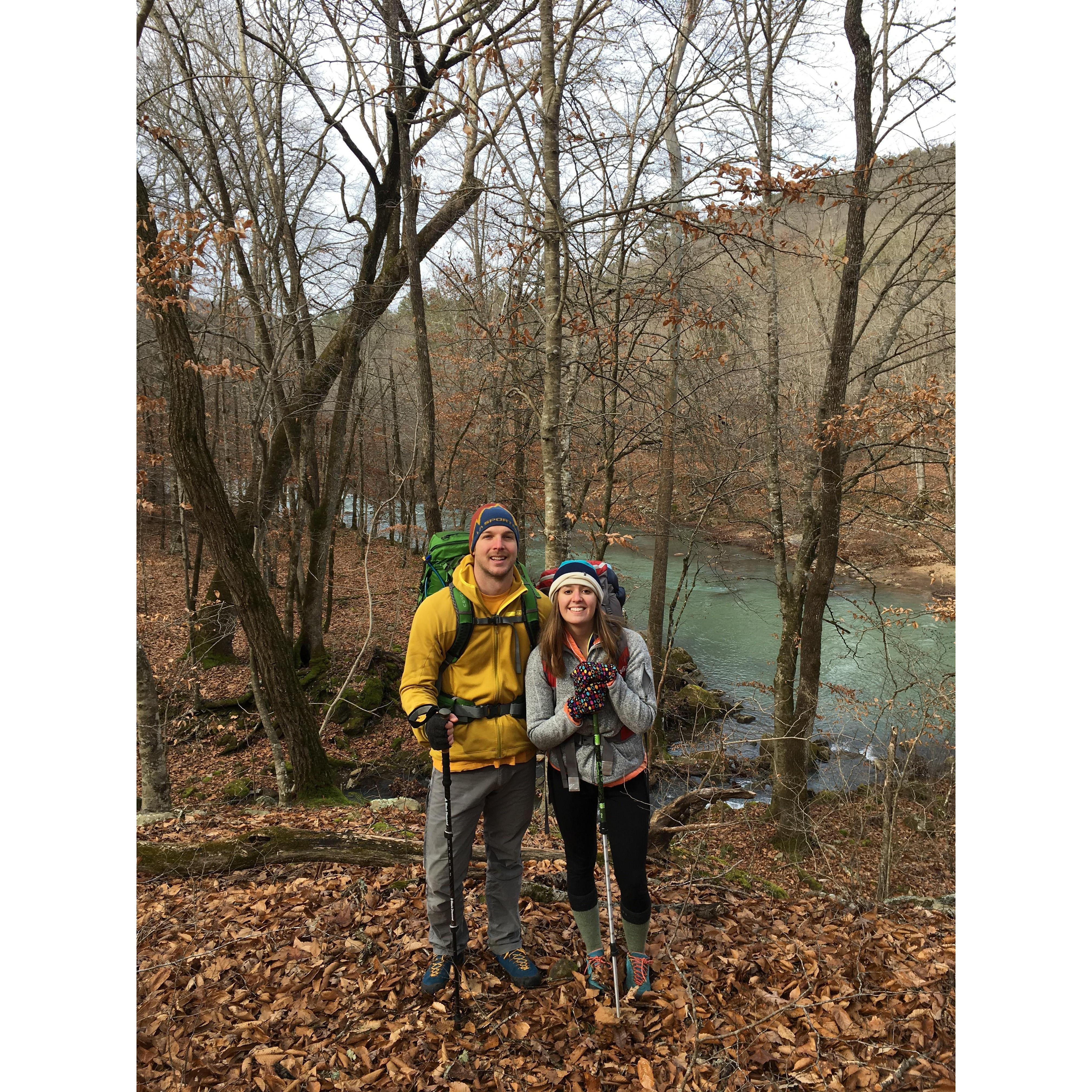 Our first backpacking trip!  Tiring but amazing - so lucky to do things like this together!