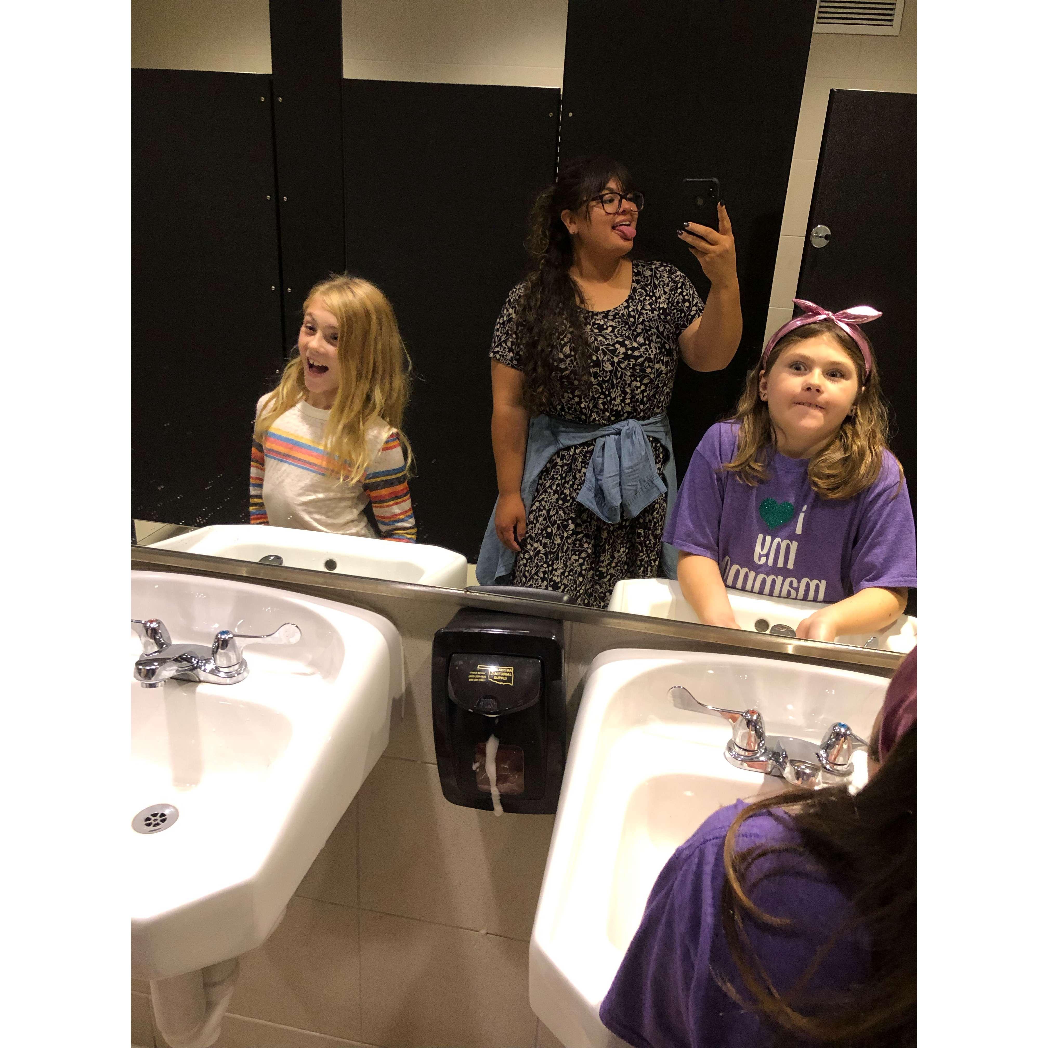 Fun fact, when you make funny faces or weird sounds the girls will mimic you without hesitation