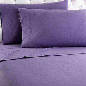 Purple Flannel Sheet Set, Queen