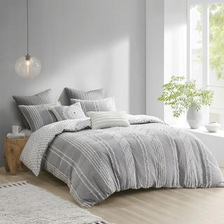 Kara 3-Piece Cotton Jacquard Duvet Cover Set