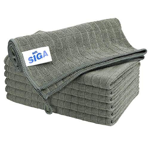 MR.SIGA Microfiber Cleaning Cloth, All-Purpose Cleaning Towels, Pack of 6, Size 13.8 x 15.7 in
