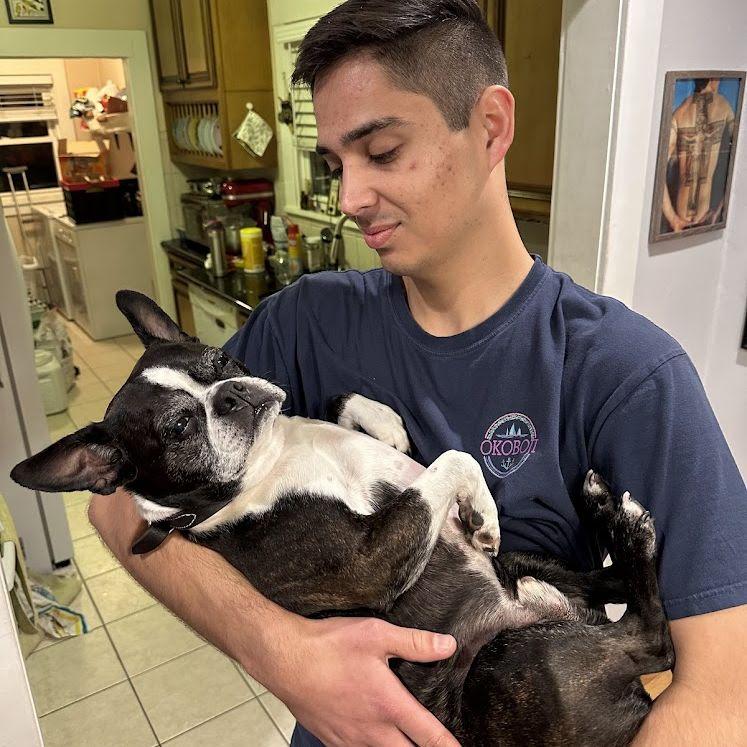 Peter with baby old man louie