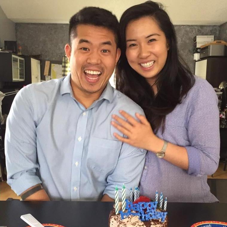 Our birthdays are conveniently two days apart, so we always share our birthday celebrations together! Melissa's is 4/21 & Tommy's is 4/23