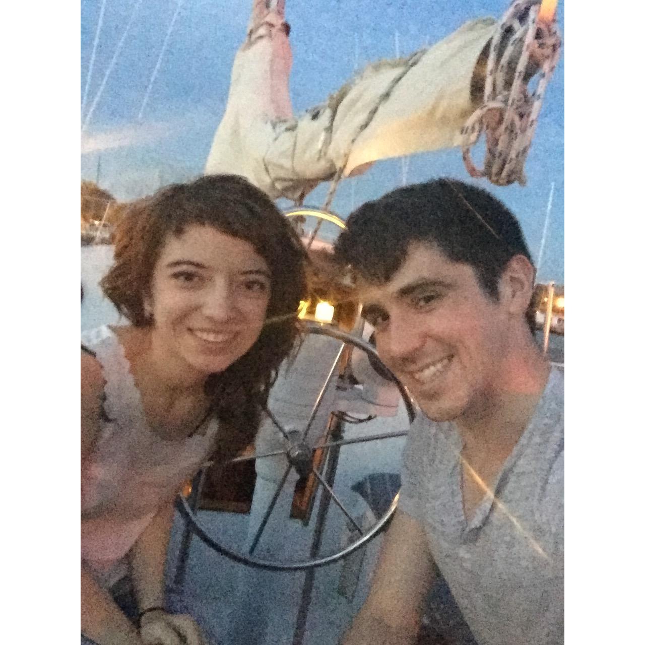 From when we stayed at an AirBnB on a BOAT along Lake Michigan