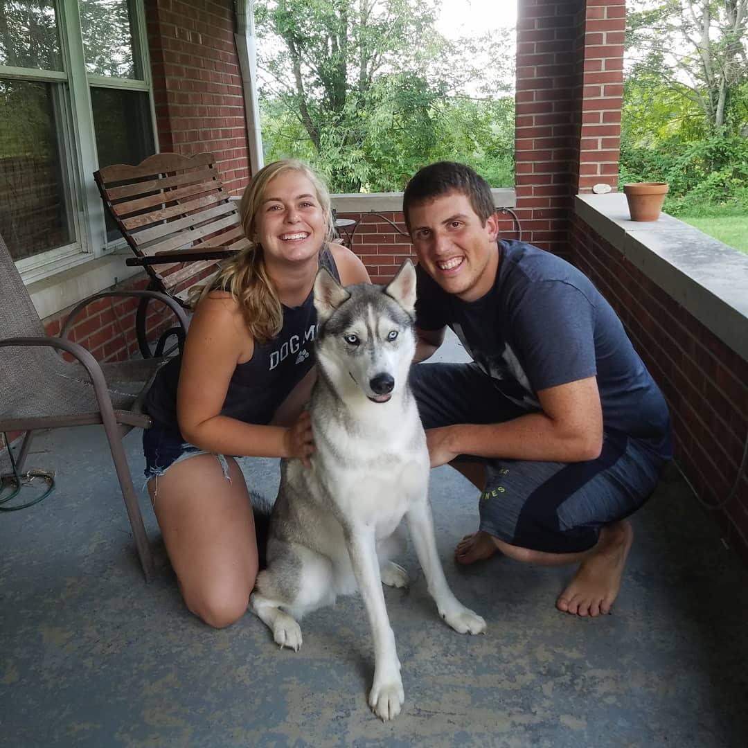 Family photo on Laika's third birthday