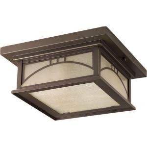 Residence Collection 2-Light Antique Bronze Outdoor Flushmount