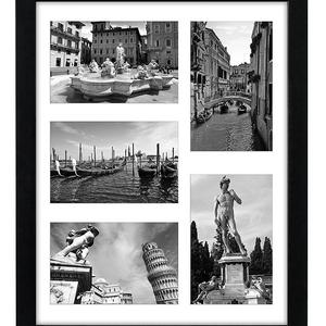 Americanflat - Collage Picture Frame 11x14 - Displays Five 4x6 Inch Pictures with Mat and Glass Protection - Top Selling Multiple Picture Frame