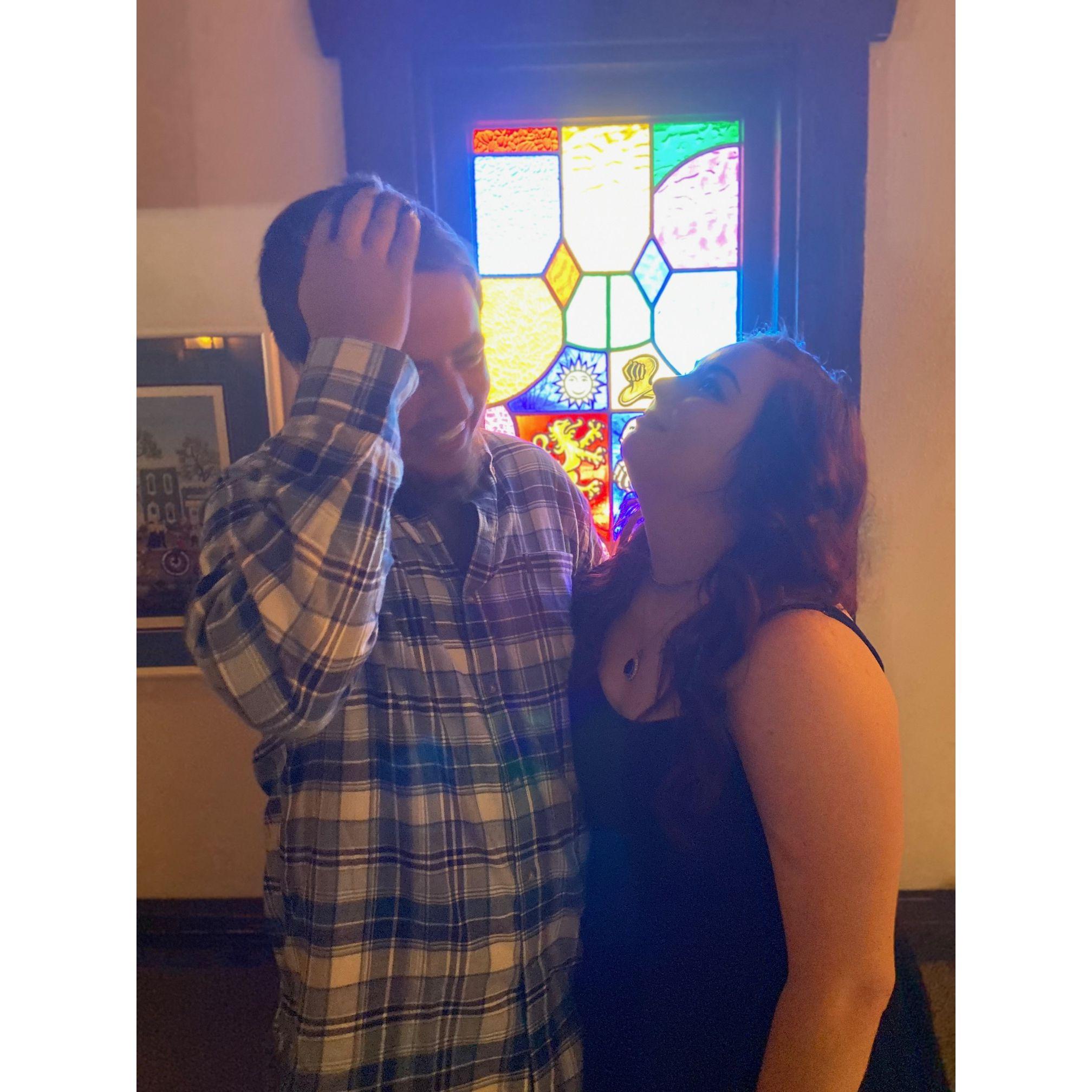 Us trying to take a nice photo