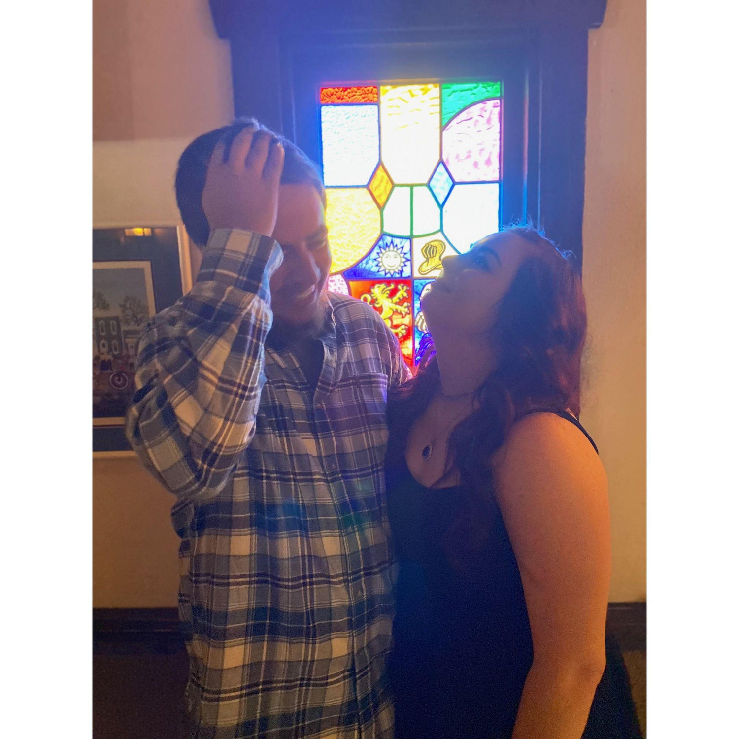 Us trying to take a nice photo
