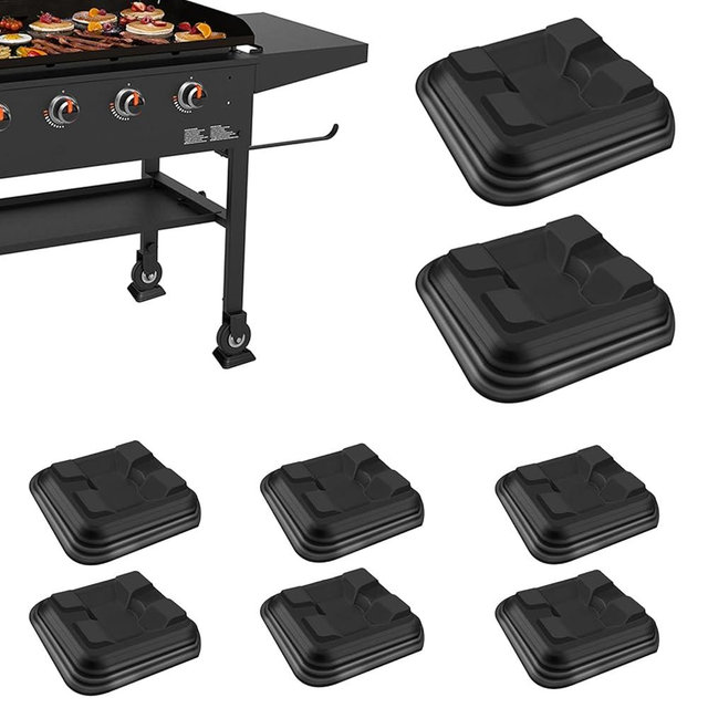 RELIY 8Pcs 1/4" Griddle Leveling Shims Kit for Blackstone Griddle, Stackable Plastic shims for Leveling Kit, Grill Accessories,Easy Levelling, Keep Flat Top Grill in Level & Stable