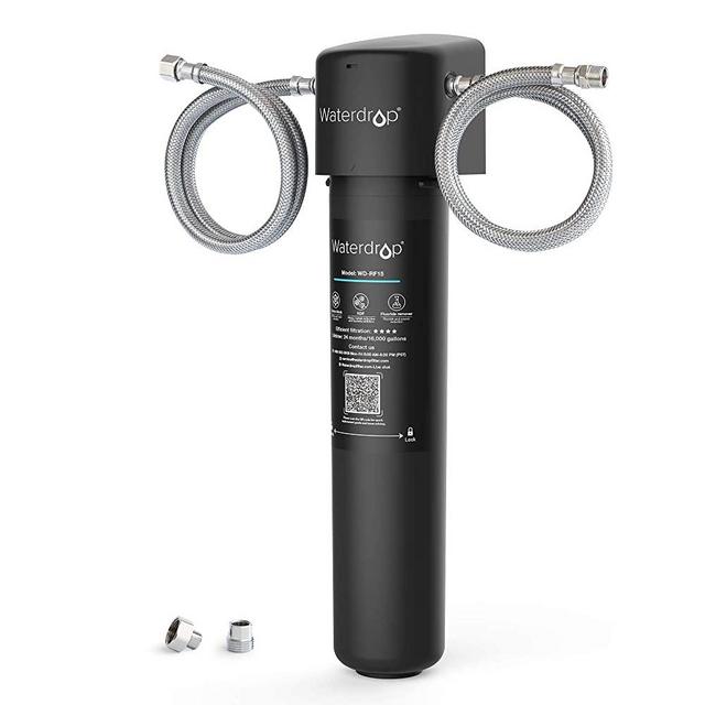 Waterdrop 15UA Under Sink Water Filter System, 16K Gallons Ultra High Capacity Main Faucet Under Counter Water Filtration System, Removes 99% Lead, Fluoride, Chlorine, Bad Taste, USA Tech, 0.5 micron