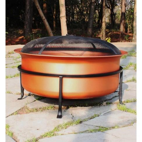 Round Wood Burning Fire Pit - Copper - Threshold™