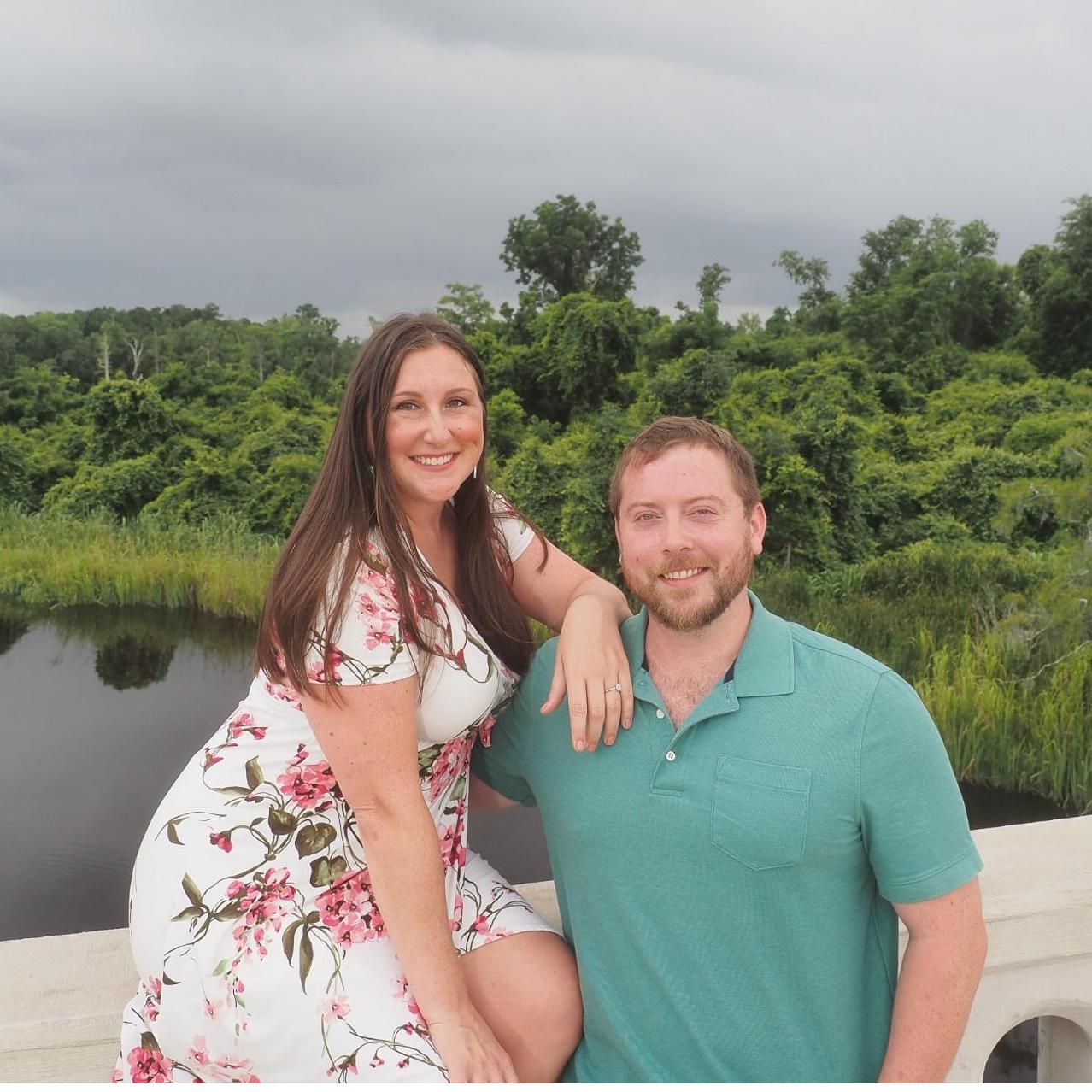 Engagement photo on the bridge near our home