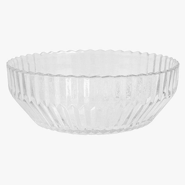 Fluted Glass Coupe Bowl, Set of Of 4 - Clear