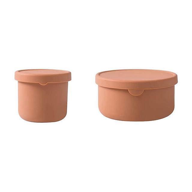Silicone Food Storage Containers, Silicone Bowl With Lid, Unbreakable, Non-Slip, BPA Free, Airtight, Microwave/Dishwasher/Freezer-Safe, Indoor And Outdoor Use (8.5oz,24oz)