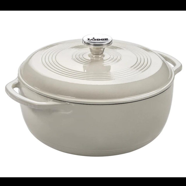 Essential Enamel Dutch Oven- 6 qt Oyster color