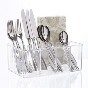 US Acrylic, LLC - STORi Clear Plastic Utensil and Condiment Caddy | 5 Compartments