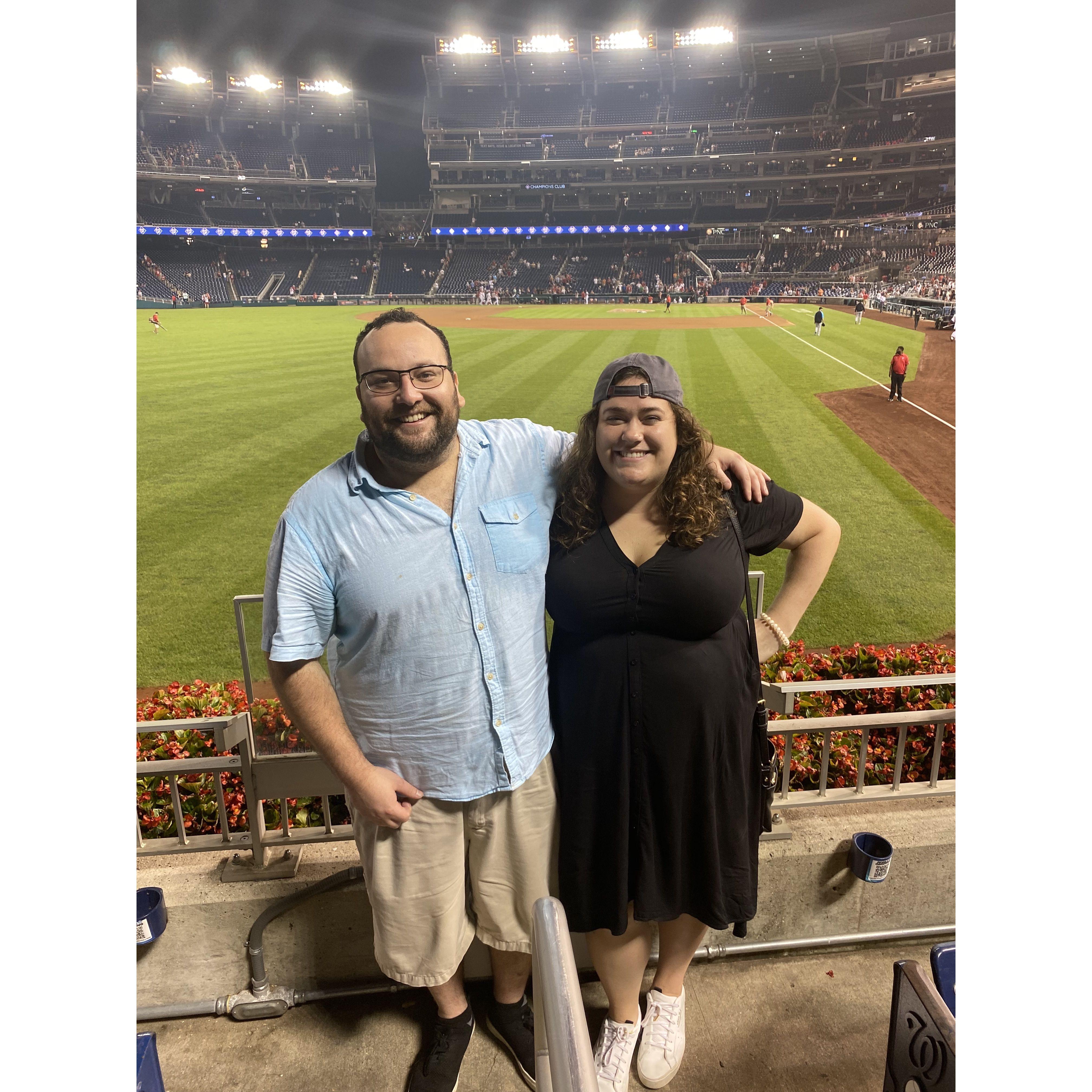 One of our first dates - a Nat's game