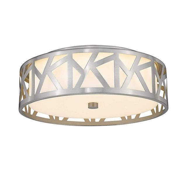 Hopejoy Flush Mount Light Fixture, LED Close to Ceiling Light Fixtures in Brushed Nickel Finish, Metal Frame and Acrylic Shade, 18W 1800Lumens 3000K, C8001/18W-SN