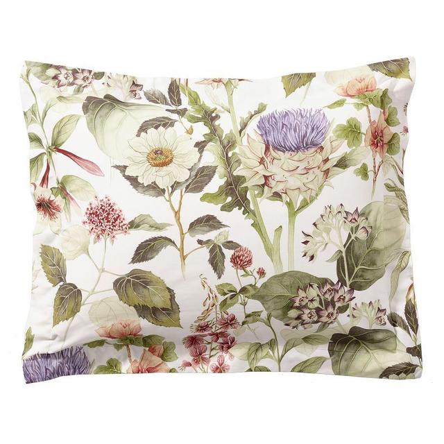 Thistle Floral Organic Percale Shams, Standard, Set of 2