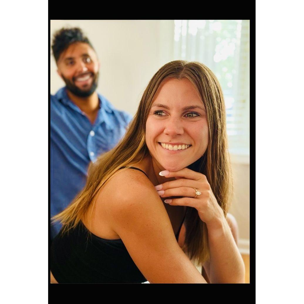 We promise this was completely spontaneous! Renee's audition photo for her future modeling career.