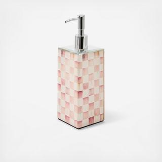 Rosy Check Glass Soap Pump