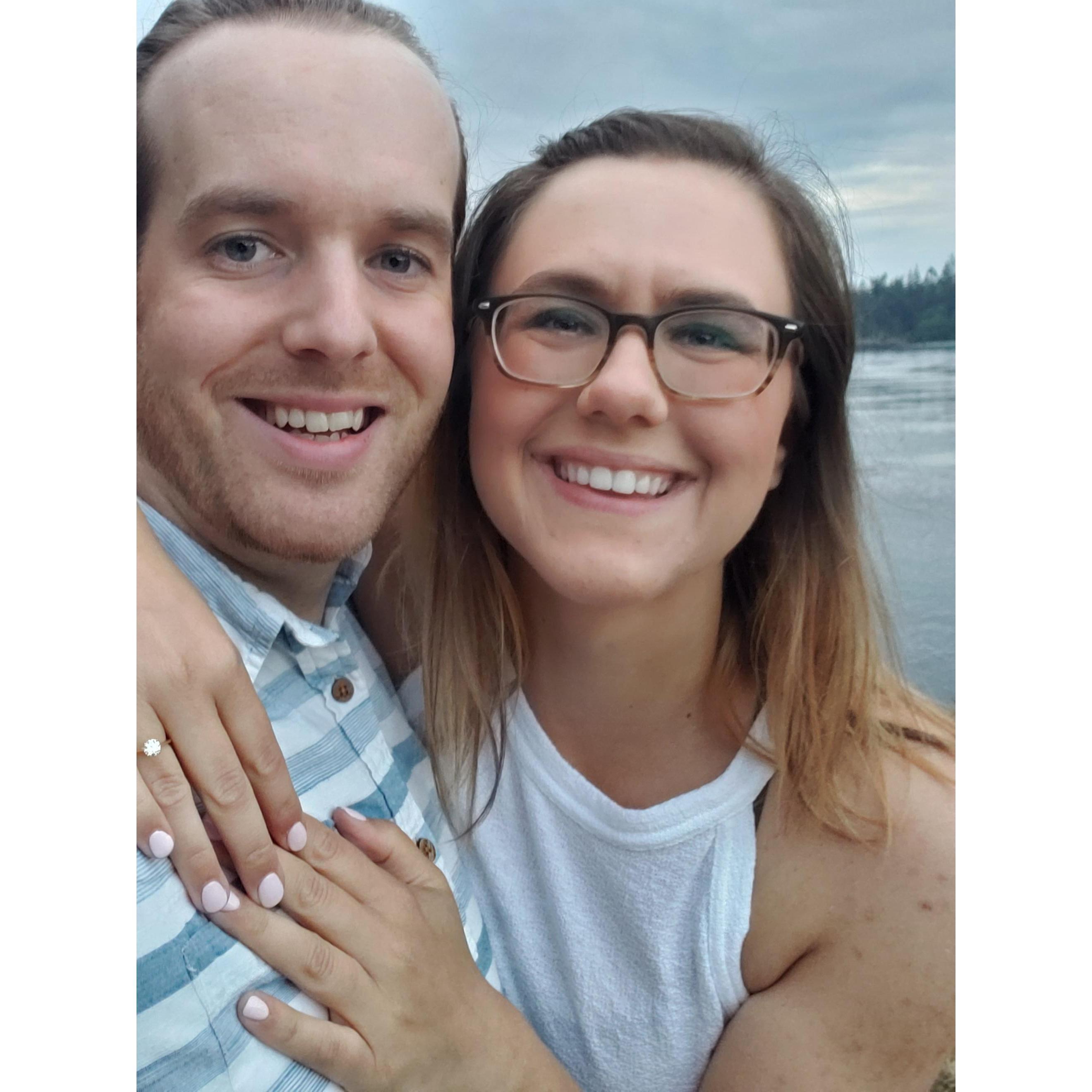 Selfie after the proposal!