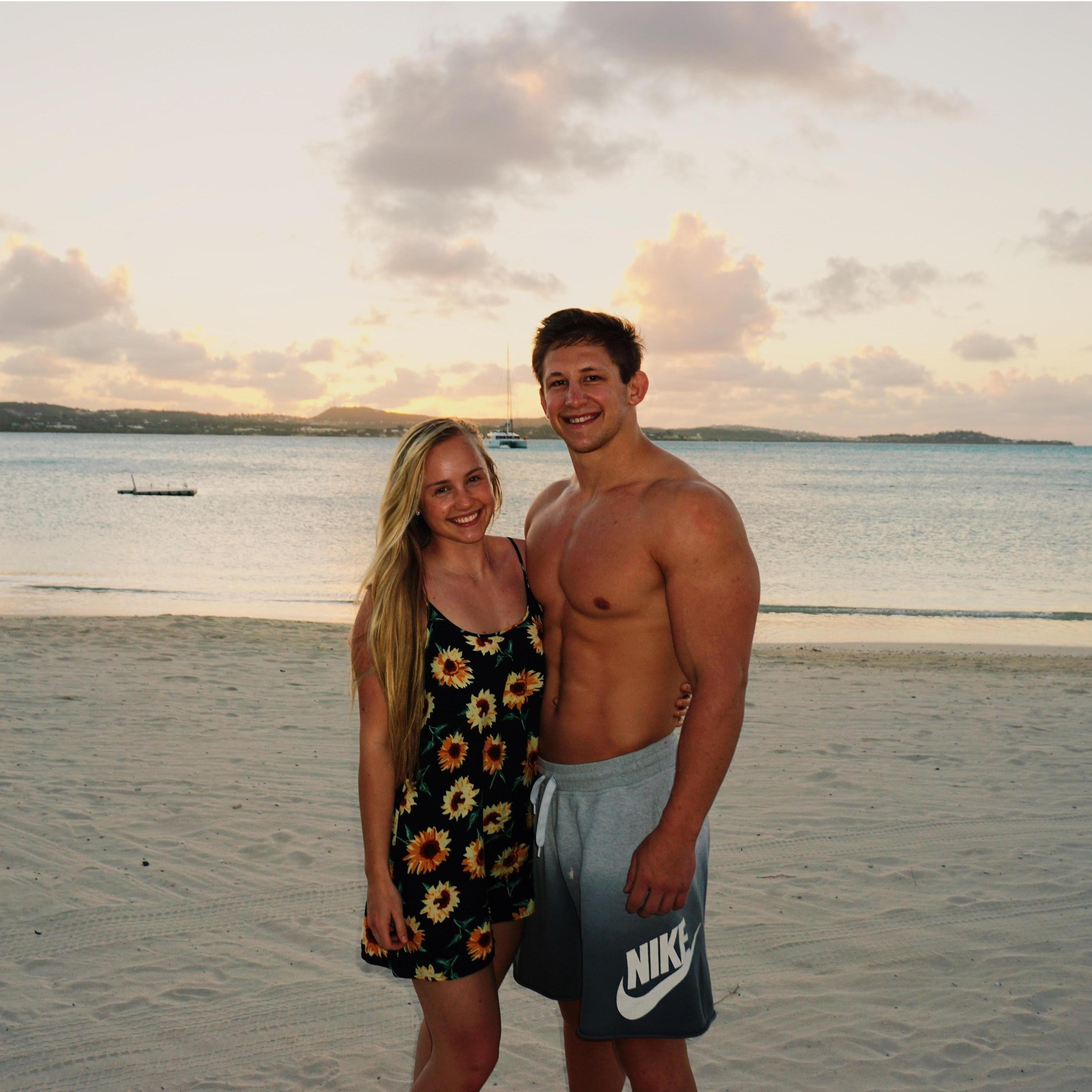 Our first trip to Jumby together during Alexis's study abroad spring break.