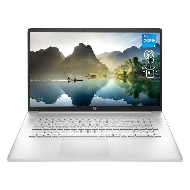 HP 17t Laptop, 17.3" HD+ Touchscreen, Intel Core i5-1135G7, 32GB RAM, 1TB SSD, Webcam, HDMI, Backlit KB, Wi-Fi 6, Windows 11 Home, Silver