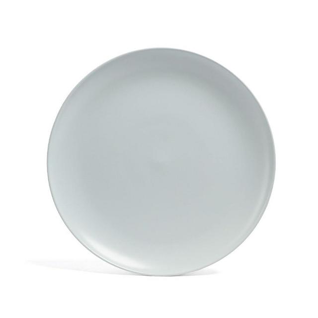over&back Coupe Stoneware Serving Platter - Elegant 1-Piece Round Serving Platter to Complete Your Kitchen Set - 13.1" x 13.1" - Semi-Matte Fog Blue