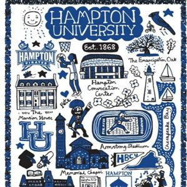 Hampton University Tapestry Blanket