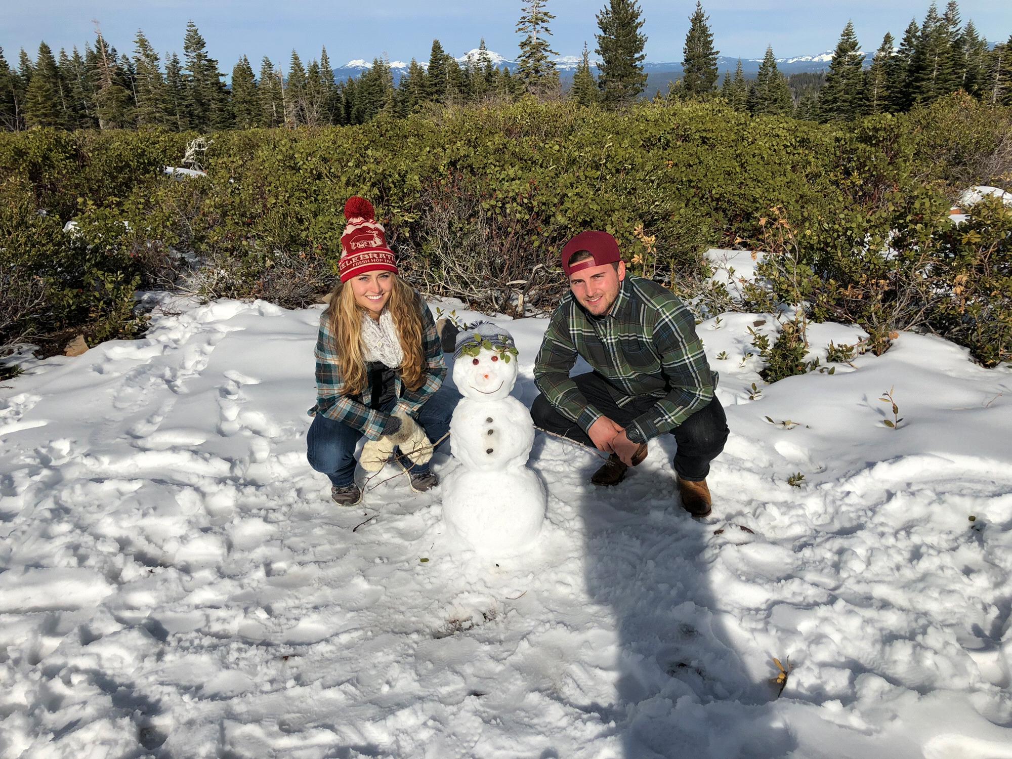 Moments before we shot this snowman to bits
