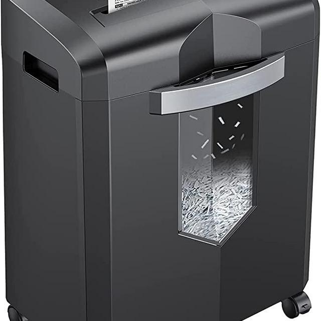 Bonsaii Paper Shredder, 12-Sheet Cross-Cut Shredder for Home Office Use, 30-Minutes Heavy Duty Shredder with 4.2 Gal Pullout Bin & 4 Casters for Credit Card/CD Anti-Jam Shredding Machine (C266-A)
