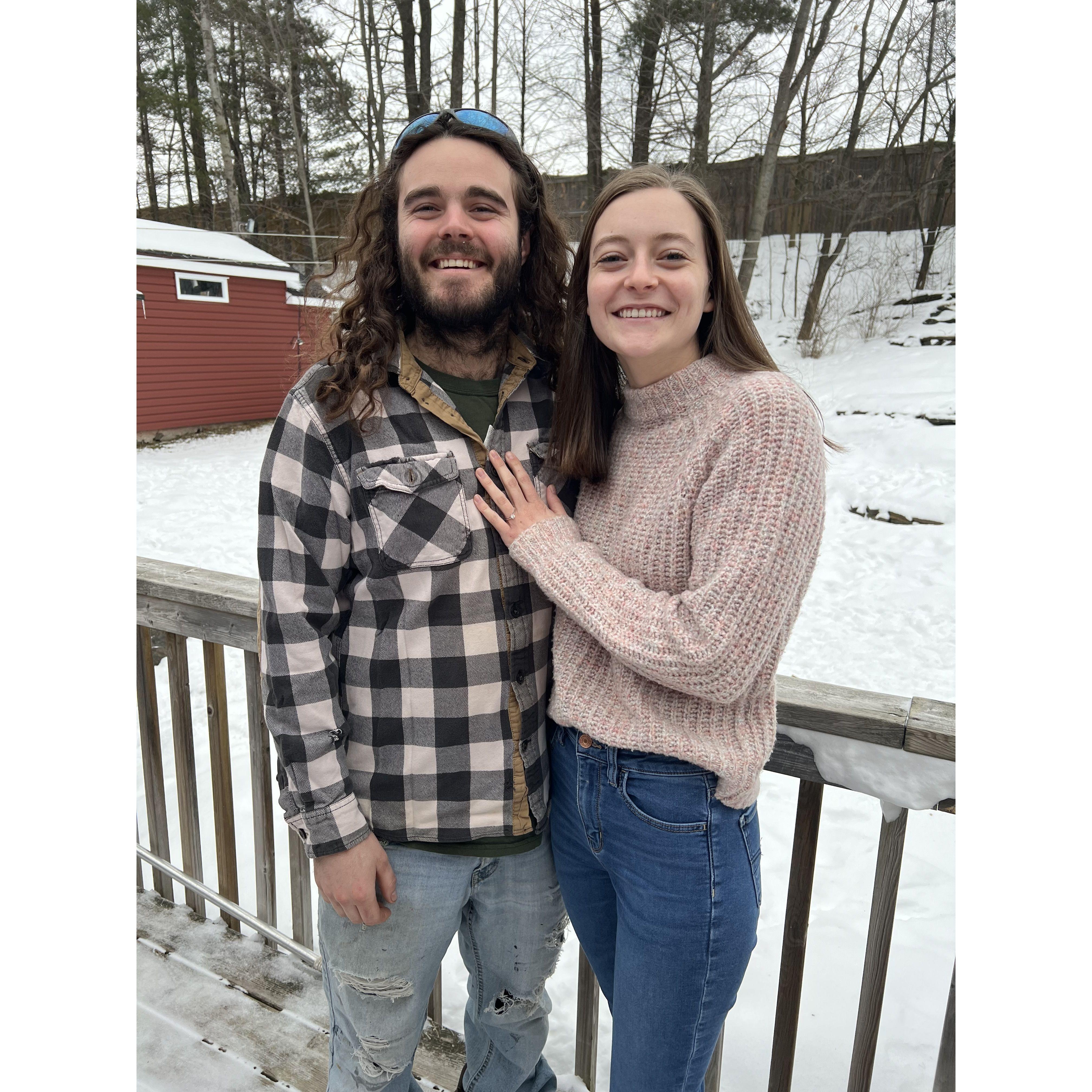 Our engagement announcement picture! February, 2023