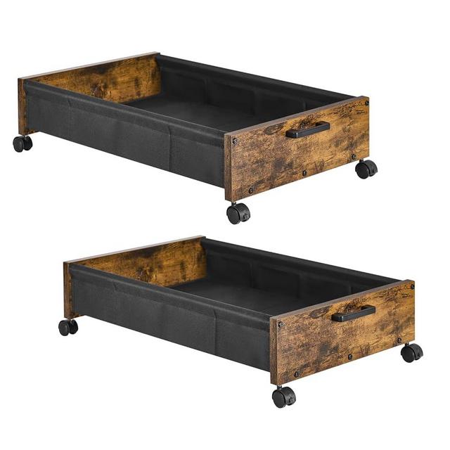 FOUCSSOMEI Under Bed Storage with Wheels, Heavy Duty Storage Containers, Toy Box, Longer Size 31.5", Wooden Under Bed Organizer Drawers, Metal Frame, for Clothes Books Blankets, Patented Design