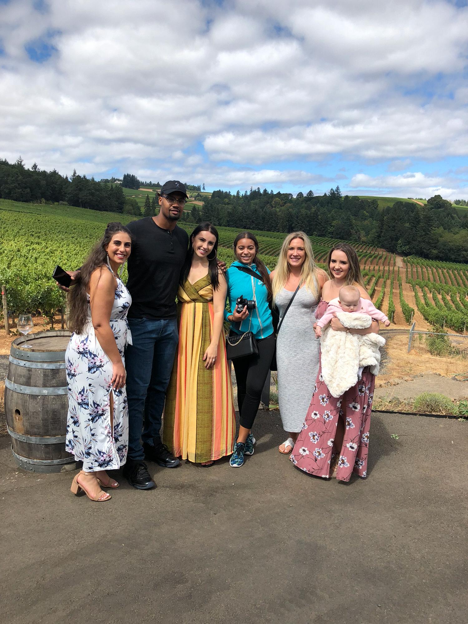 The engagement. September 1, 2018 at Sokol Blosser Vineyard.