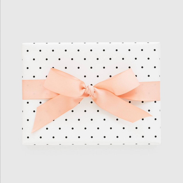 118"x30" Pindot Gift Wrapping Paper White/Black - Sugar Paper™ + Target