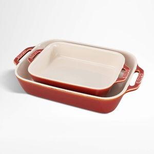 Staub ® Rustic Red 2-Piece Rectangular Baker Set