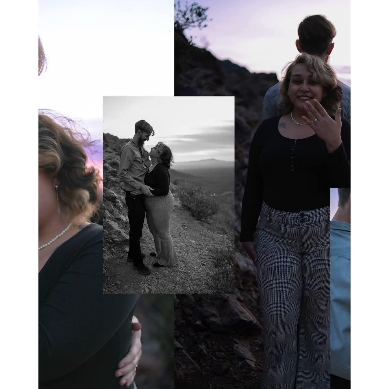 combination of our engagement photos
