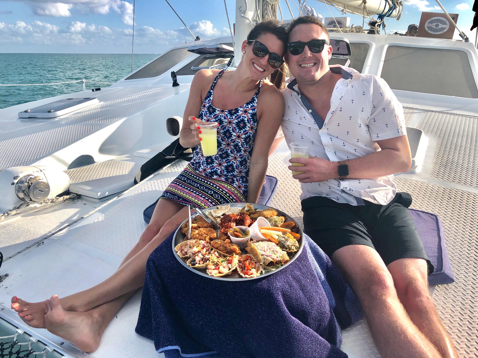 Jack surprised Michelle with a private catamaran sunset cruise in Mexico!