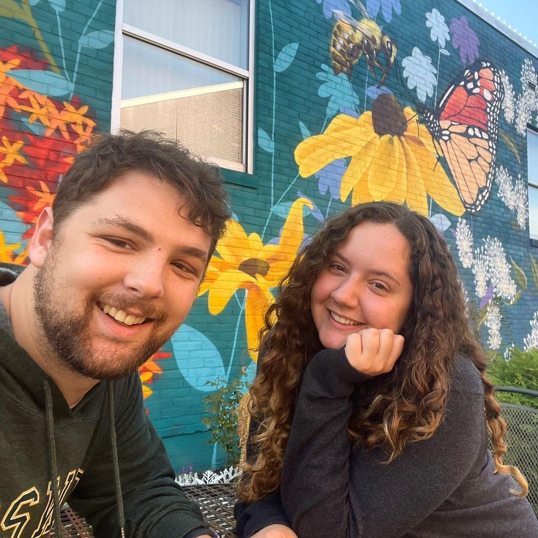 We went on a date that consisted of visiting or finding different murals in Buffalo. This one was particularly lovely nested into a garden next to a library