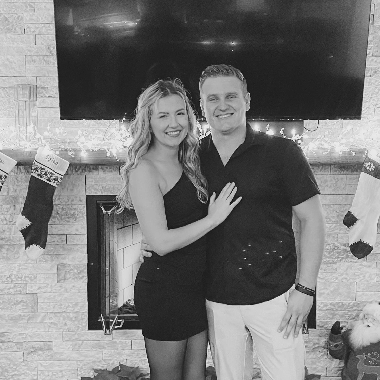 Brendan and Molly, all dressed up for B’s AMR Company Christmas Party
