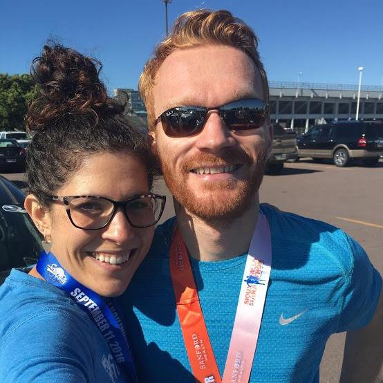 Sioux Falls Marathon 2016. Mike's second full, Charlotte's second half