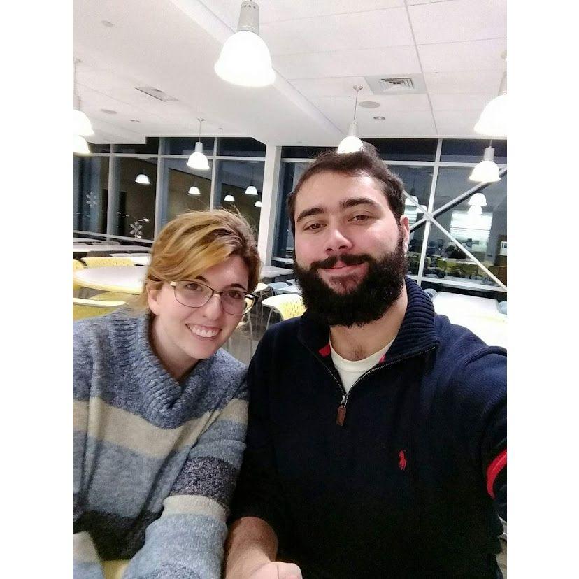 Our last day as co-workers at the cafeteria that we met and fell in love! Dec 2016