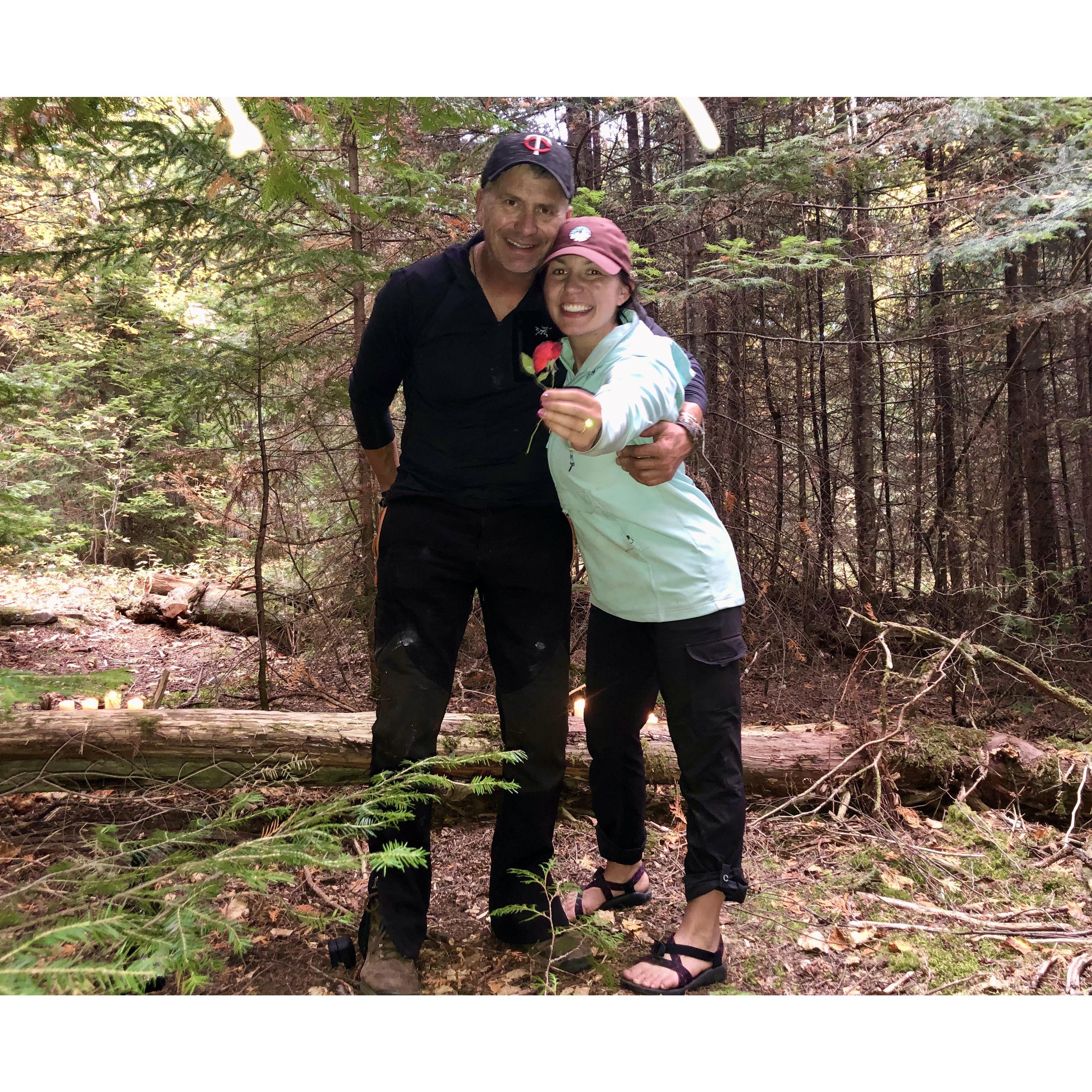 Brian proposed!!!!! Boundary waters 2020 <3