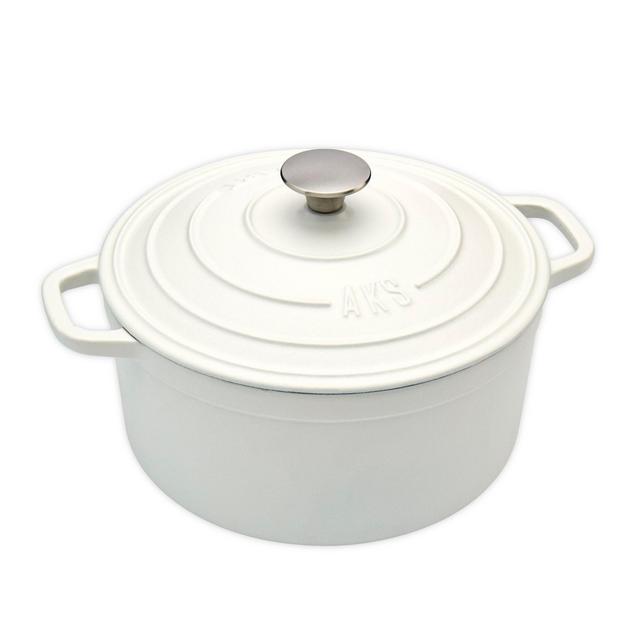 Artisanal Kitchen Supply® 6 qt. Enameled Cast Iron Dutch Oven in Matte White