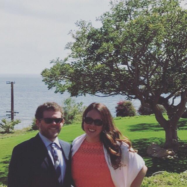 Celebrating the wedding of Katie and Jordan in Malibu, CA, in April 2018.