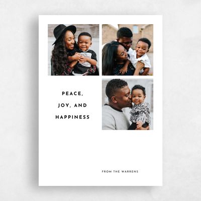 White Holiday Card - Augustine Type